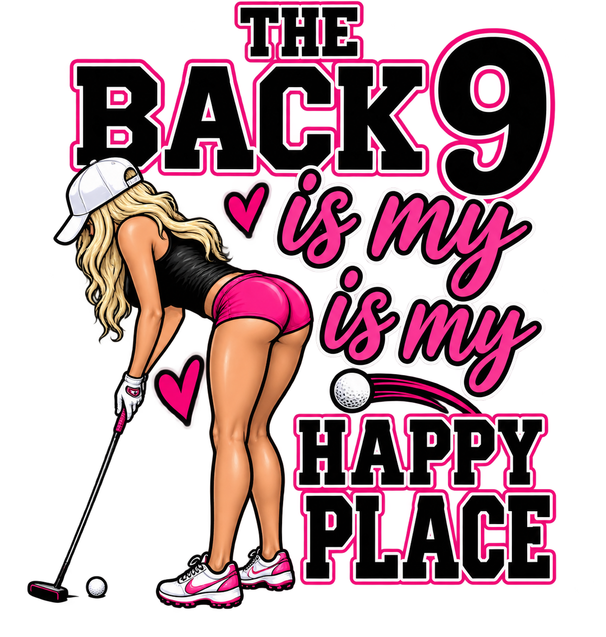 Drunken Caddy women's golf lifestyle logo
